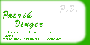 patrik dinger business card